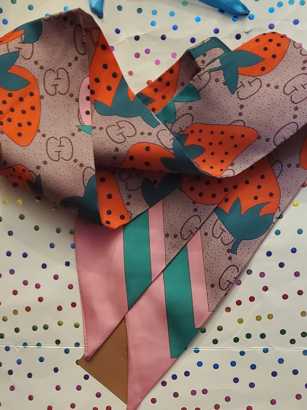 100% Silk Bag Twilly, Scarf, Hairtie